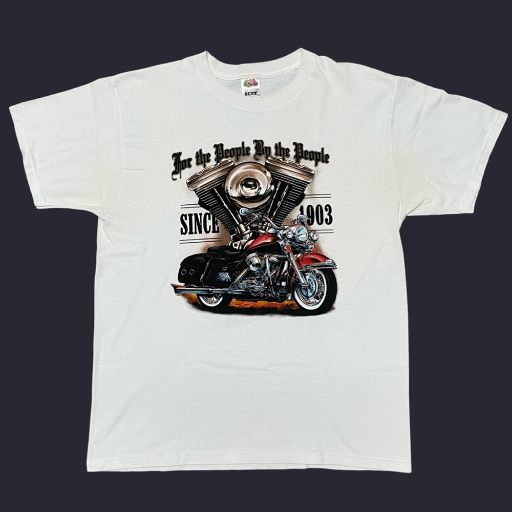 For The People By The People Motorcycle Biker Tee - Harley Davidson Inspired